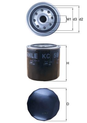Топливный фильтр MAHLE KC59