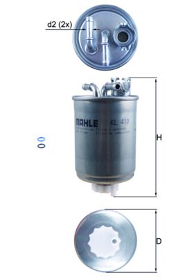 Топливный фильтр MAHLE KL410D