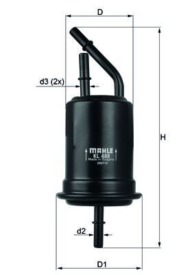 Топливный фильтр MAHLE KL488