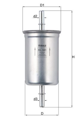 Топливный фильтр MAHLE KL591