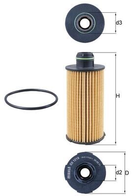 Масляный фильтр MAHLE OX1219D