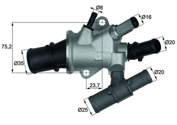 Термостат, охлаждающая жидкость MAHLE TI16888