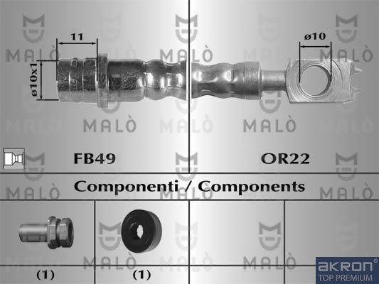 Тормозной шланг MALO 80172
