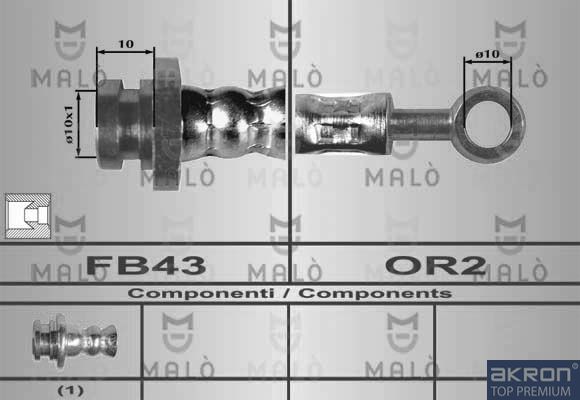 Тормозной шланг MALO 80572