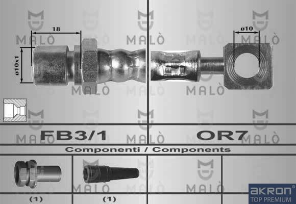 Тормозной шланг MALO 80598