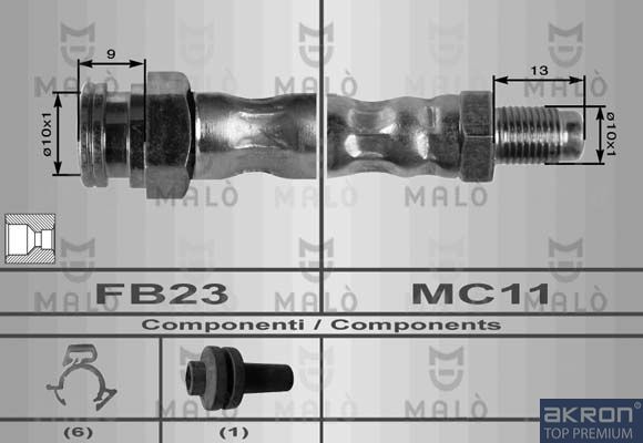 Тормозной шланг MALO 8400