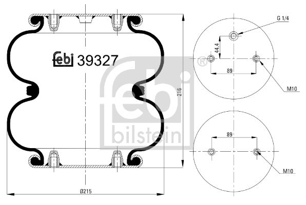 Кожух пневматической рессоры FEBI 39327