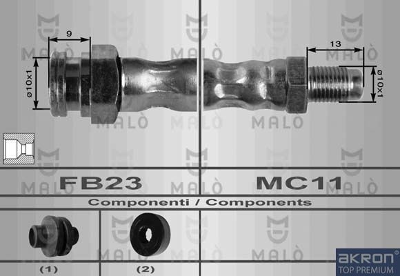 Тормозной шланг MALO 8606