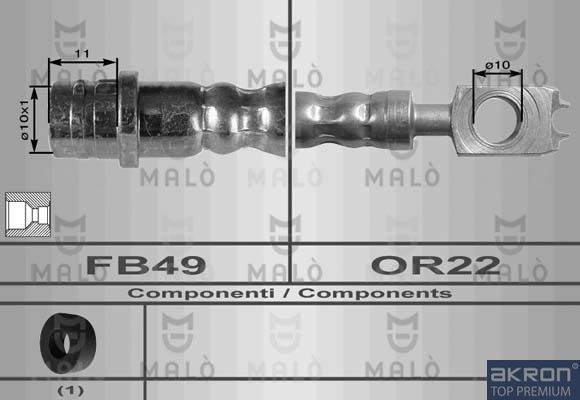 Тормозной шланг MALO 8616