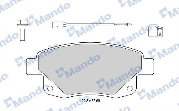 Комплект тормозных колодок, дисковый тормоз MANDO MBF015035