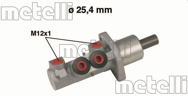 Главный тормозной цилиндр METELLI 050606