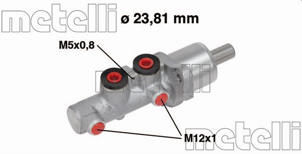 Главный тормозной цилиндр METELLI 050668