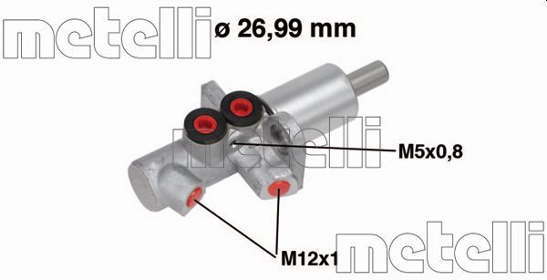 Главный тормозной цилиндр METELLI 050733