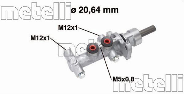 Главный тормозной цилиндр METELLI 050768