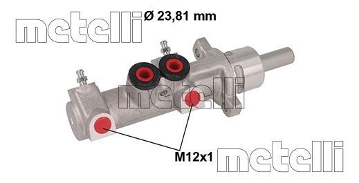 Главный тормозной цилиндр METELLI 050901