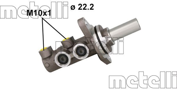 Главный тормозной цилиндр METELLI 051165