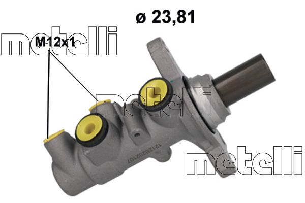 Главный тормозной цилиндр METELLI 051212