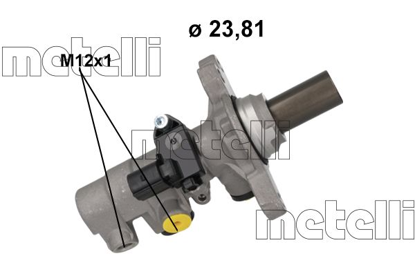Главный тормозной цилиндр METELLI 051216