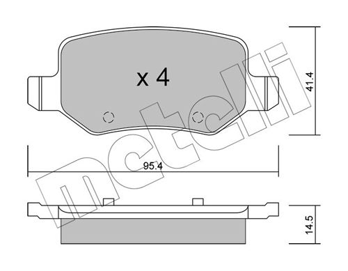 Комплект тормозных колодок, дисковый тормоз METELLI 2205650