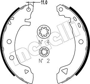 Комплект тормозных колодок METELLI 530002