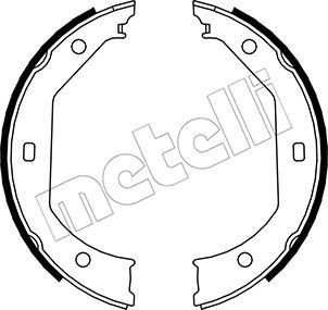 Комплект тормозных колодок, стояночная тормозная система METELLI 530017