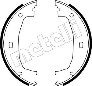 Комплект тормозных колодок, стояночная тормозная система METELLI 530018