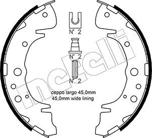 Комплект тормозных колодок METELLI 530172