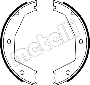 Комплект тормозных колодок, стояночная тормозная система METELLI 530197