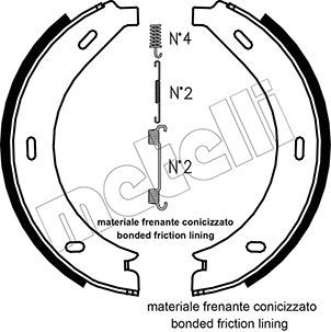 Комплект тормозных колодок, стояночная тормозная система METELLI 530236K
