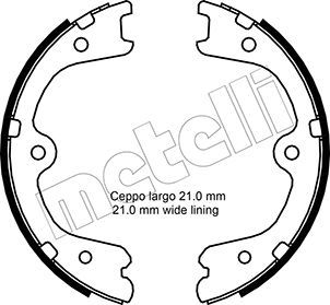Комплект тормозных колодок, стояночная тормозная система METELLI 530297