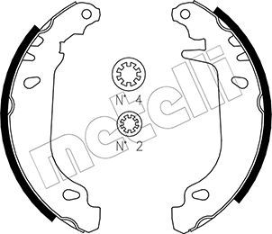 Комплект тормозных колодок METELLI 530345