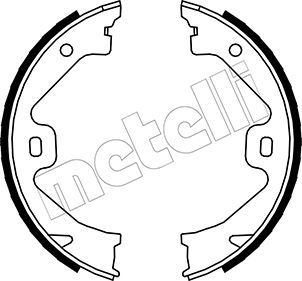 Комплект тормозных колодок, стояночная тормозная система METELLI 530369