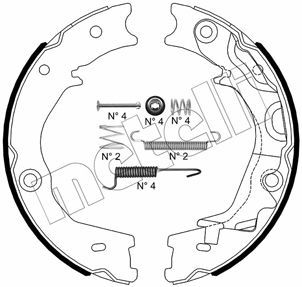 Комплект тормозных колодок, стояночная тормозная система METELLI 530586K