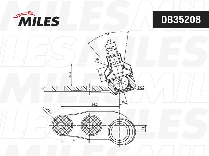 Шарнир независимой подвески / поворотного рычага MILES DB35208