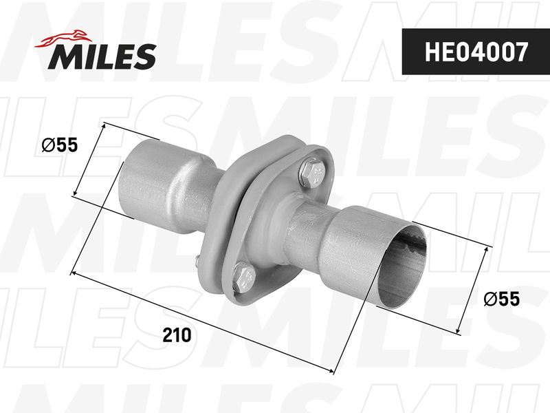 Труба выхлопного газа, универсальная MILES HE04007