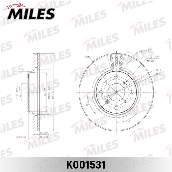 Тормозной диск MILES K001531