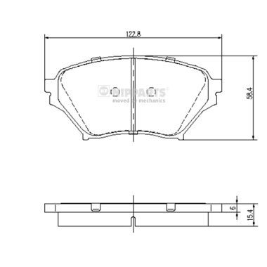 Комплект тормозных колодок, дисковый тормоз NIPPARTS J3603052