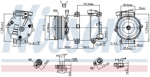 Компрессор, кондиционер NISSENS 890788
