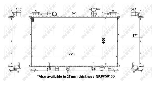 Радиатор, охлаждение двигателя NRF 53587