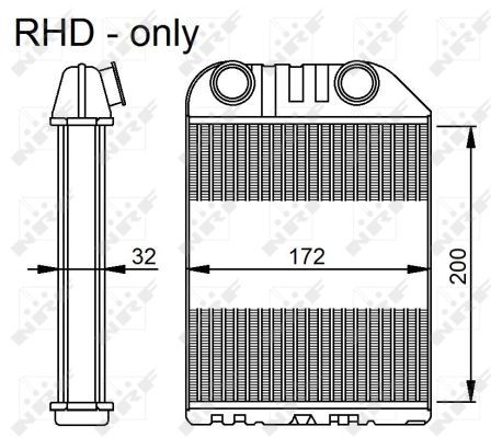 Теплообменник, отопление салона NRF 54286