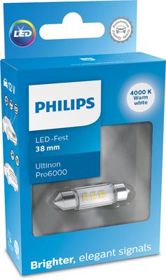 Лампа накаливания, фонарь освещения номерного знака PHILIPS 11854WU60X1