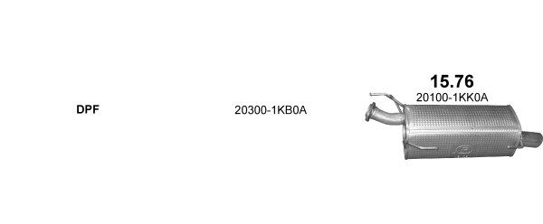 Глушитель выхлопных газов конечный POLMOSTROW 1576