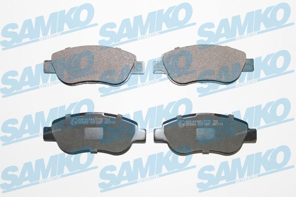 Комплект тормозных колодок, дисковый тормоз SAMKO 5SP1491
