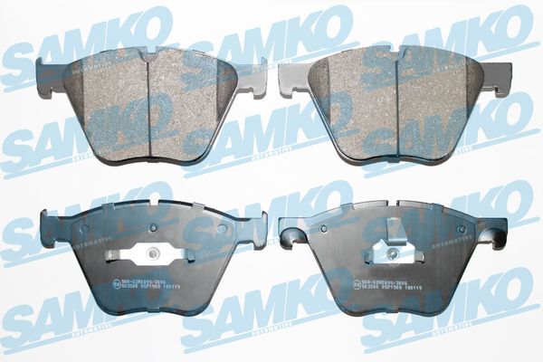 Комплект тормозных колодок, дисковый тормоз SAMKO 5SP1908