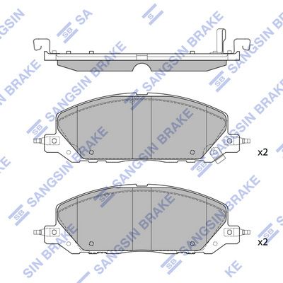 Комплект тормозных колодок, дисковый тормоз SANGSIN SP4431