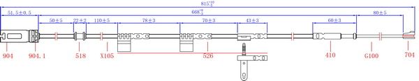 Сигнализатор, износ тормозных колодок SANGSIN SWS1400