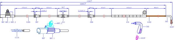 Сигнализатор, износ тормозных колодок SANGSIN SWS1707