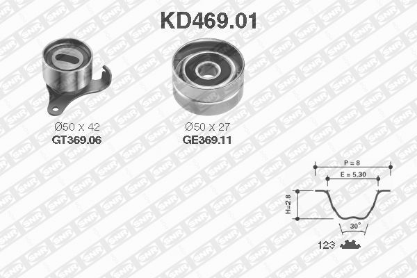 Комплект ремня ГРМ SNR KD46901