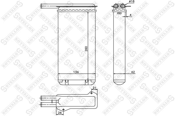 Теплообменник, отопление салона STELLOX 1035022SX