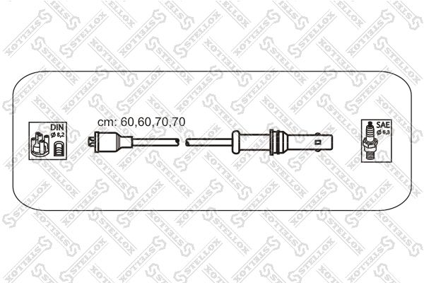 Комплект проводов зажигания STELLOX 1038447SX